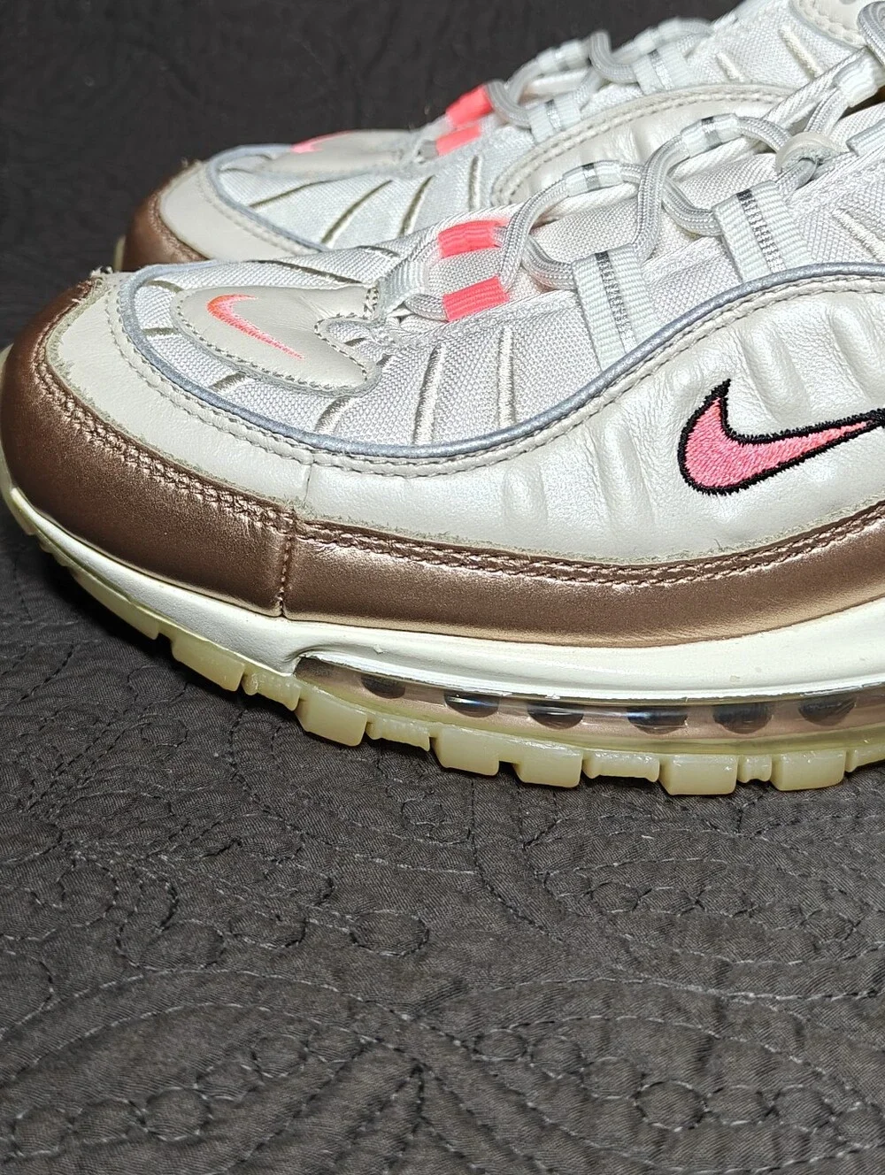 Nike Air Max 98 Orewood White/Rose Gold/Pink Retro Women's Sneakers Size 11